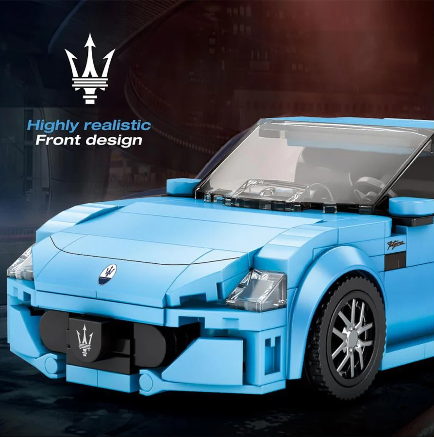 Maserati Sky Blue Sports Car 384pc Construction Set - Image 4