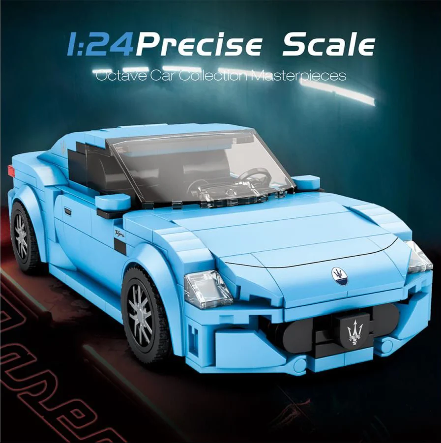 Maserati Sky Blue Sports Car 384pc Construction Set - Image 5