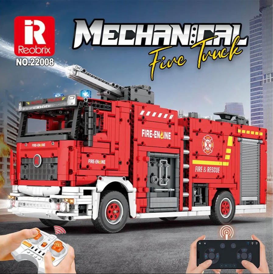 RC Fire Truck 2888pc Construction Set - Image 7
