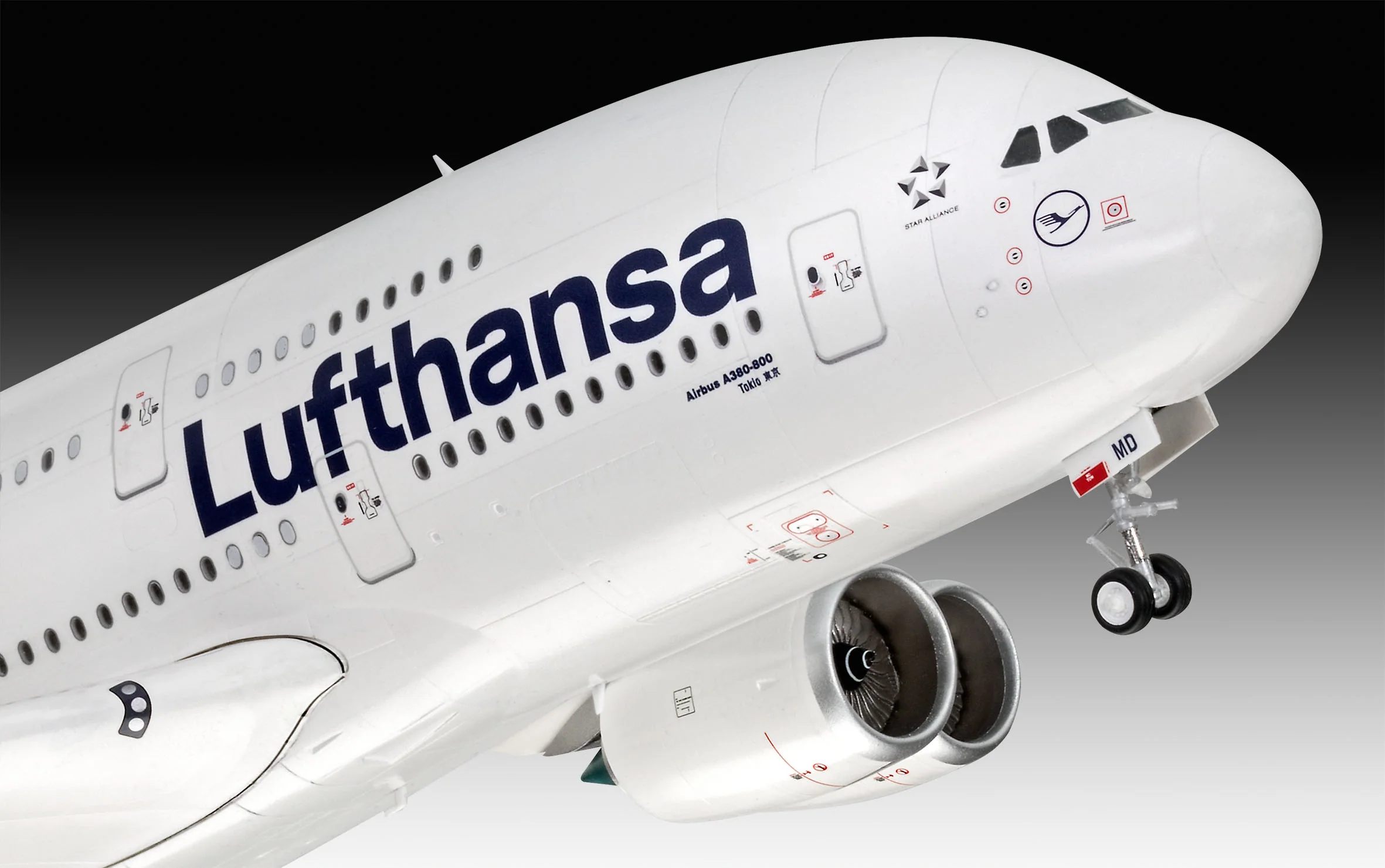 03872 Airbus A380-800 Lufthansa New Livery (1:144 Scale) Model Kit - Image 4