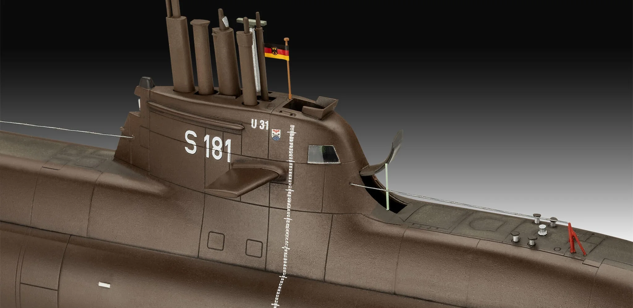 70 years of the German Armed Forces: Wilhelm Bauer, Type 206A, Class2 Model Kit - Image 6