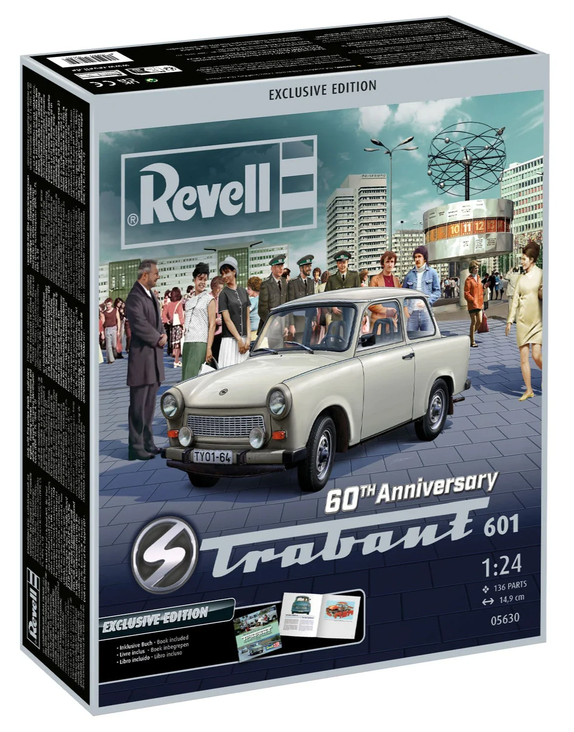 05630 60th Anniversary Trabant 601 "Exclusive Edition" Model Kit - Image 6