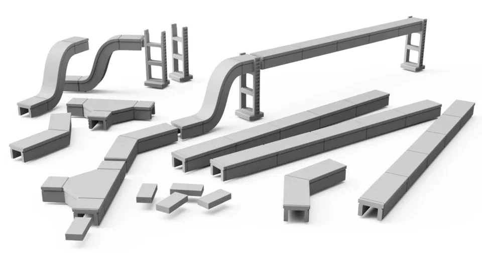 OO Gauge Cable Trunking (Single Pack) - Unpainted Model Kit