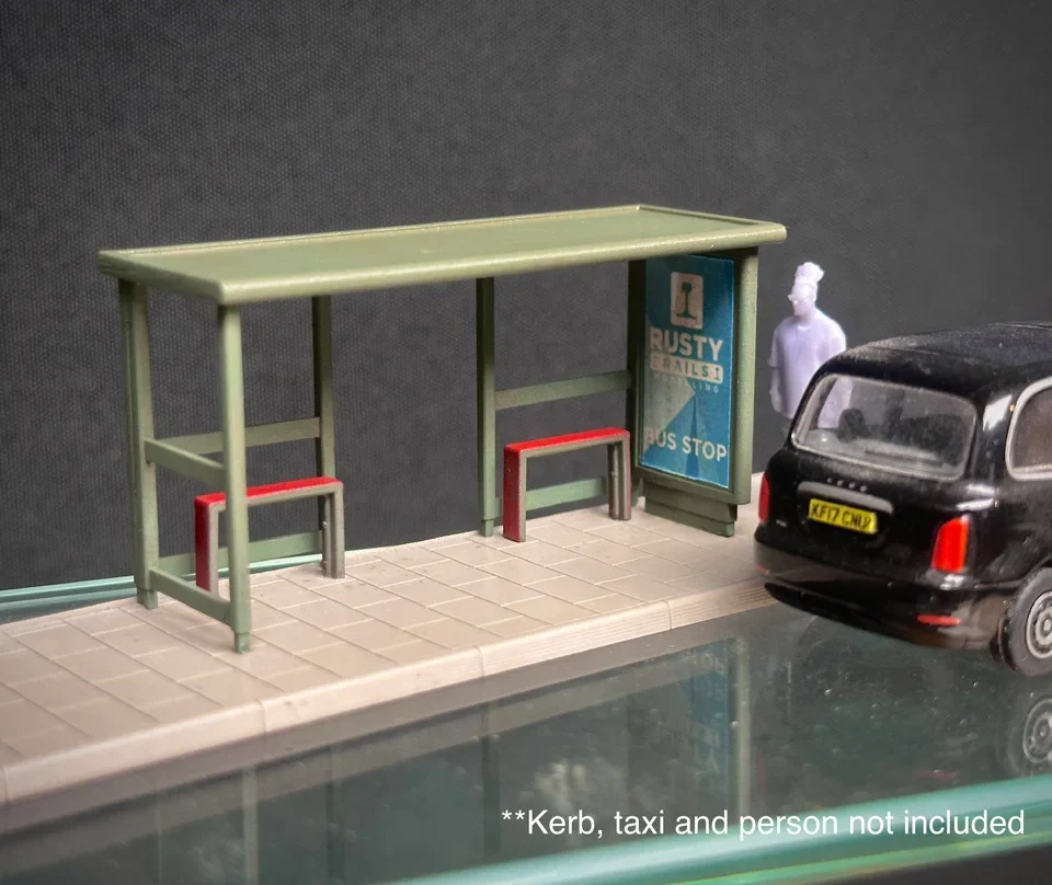 OO Gauge Bus Stop (Single Pack) - Unpainted Model Kit - Image 2