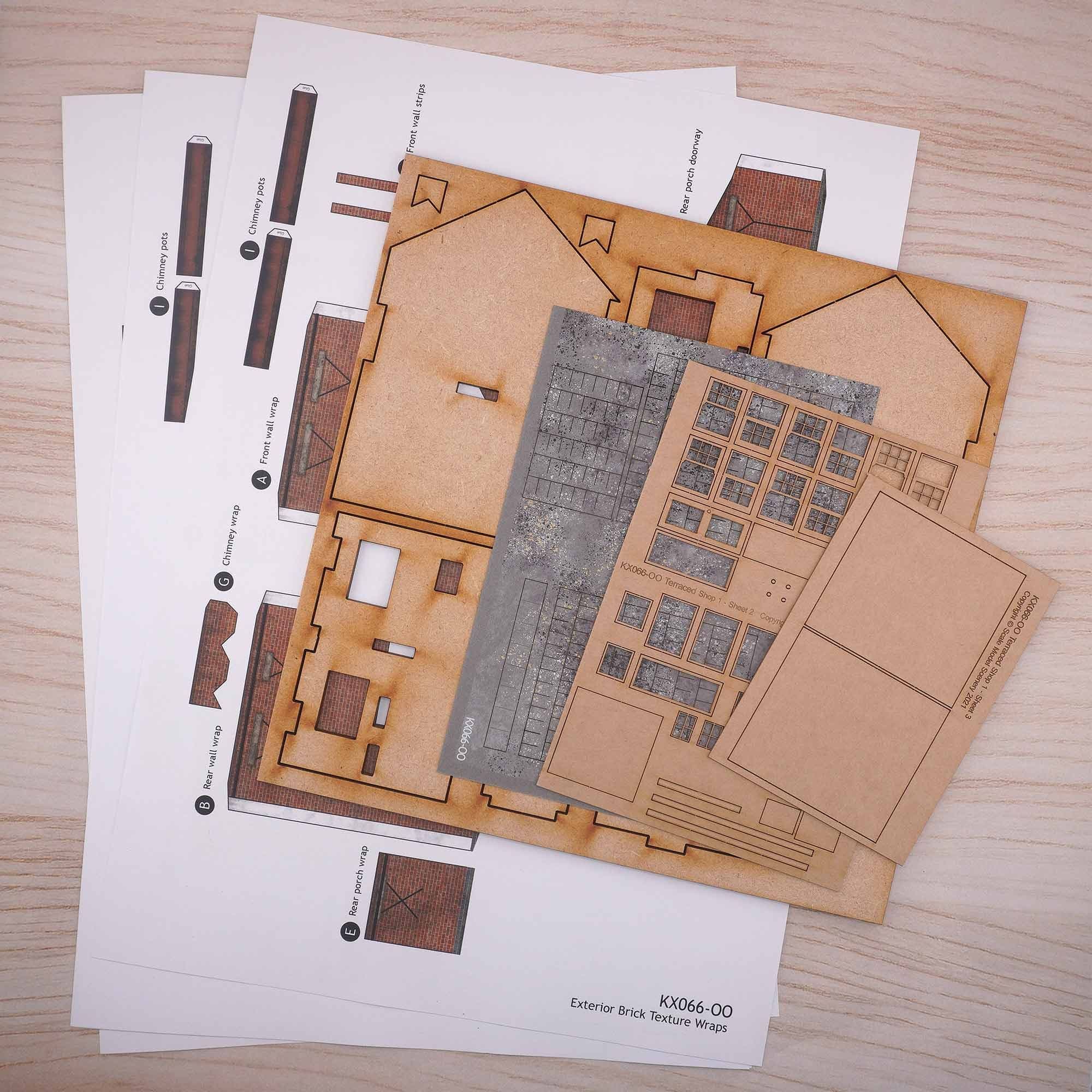 OO Period Terraced Shop (Left Side Door) Model Kit - Image 4