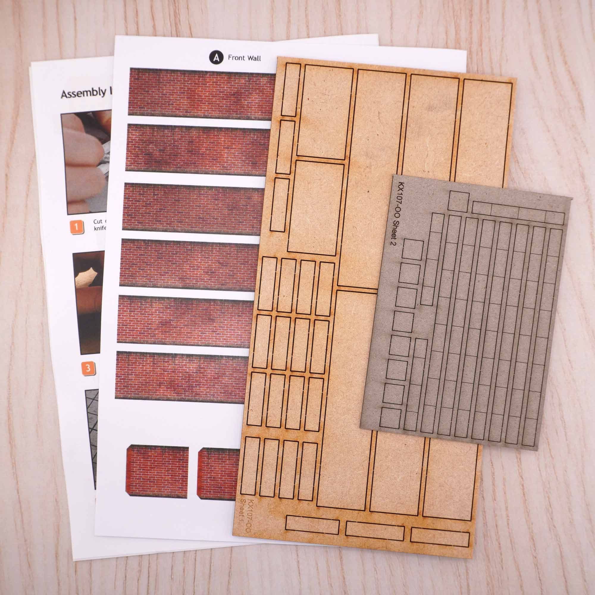5ft Modular Industrial Red Brick Walls Model Kit - Image 3