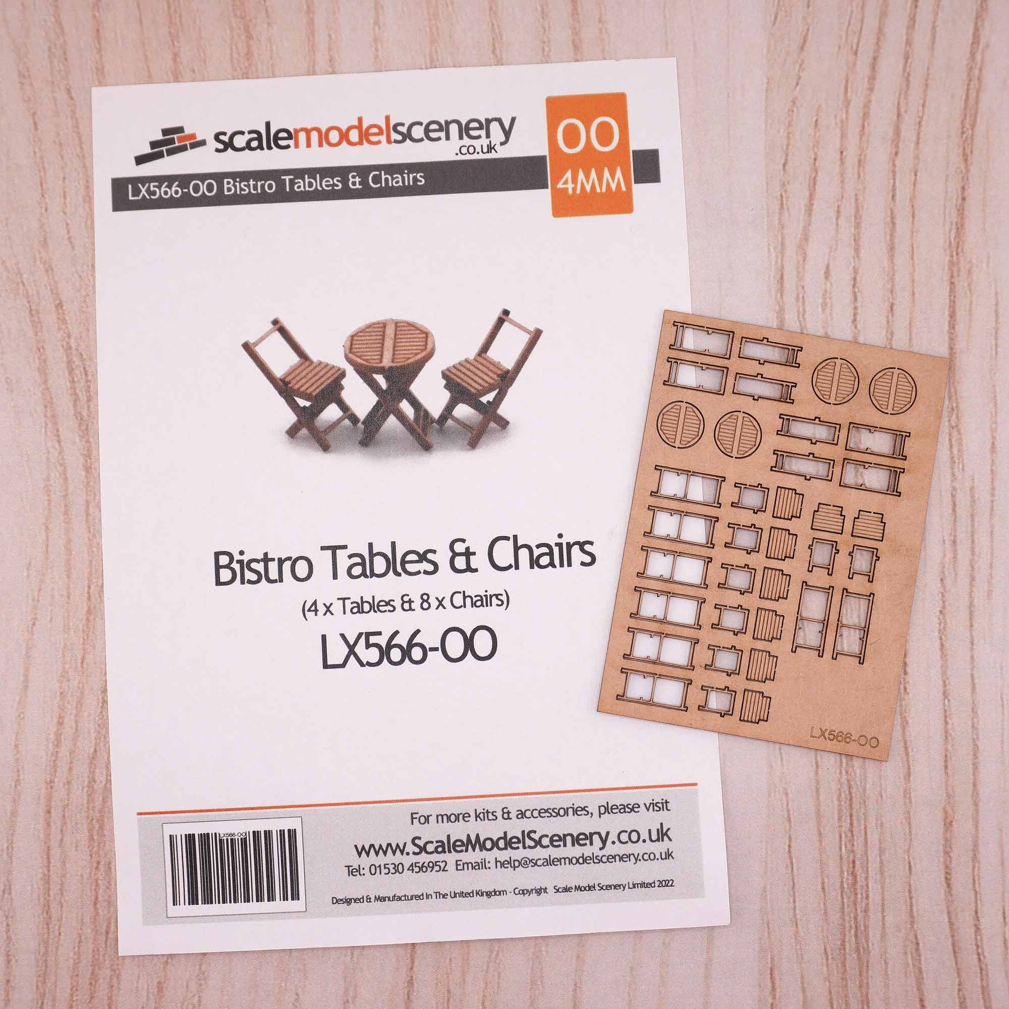 Wooden Bistro Tables & Chairs Model Kits - Image 3