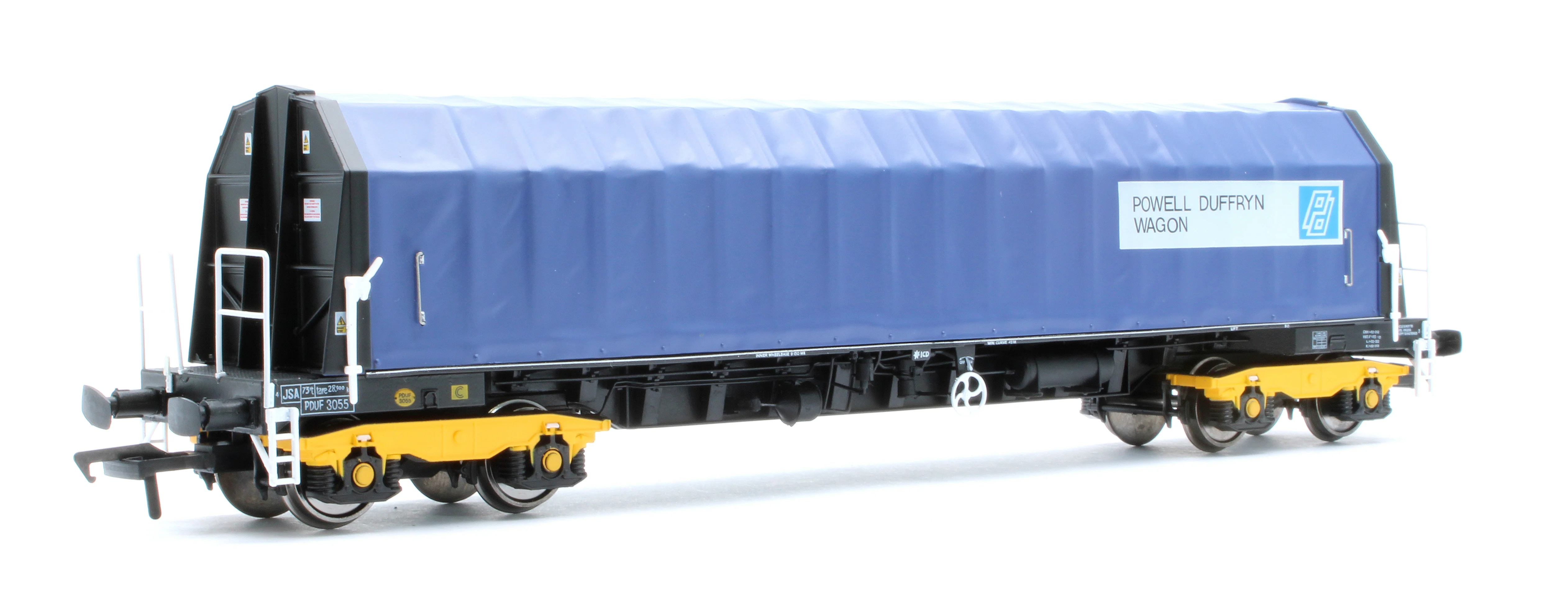 PXA01 TP(D) Set of 3 PXA Steel Coil Carrier PD Blue Tops Code JSA, Yellow Bogies & OHLW Sticker No.3032/3055/3041 - Image 10