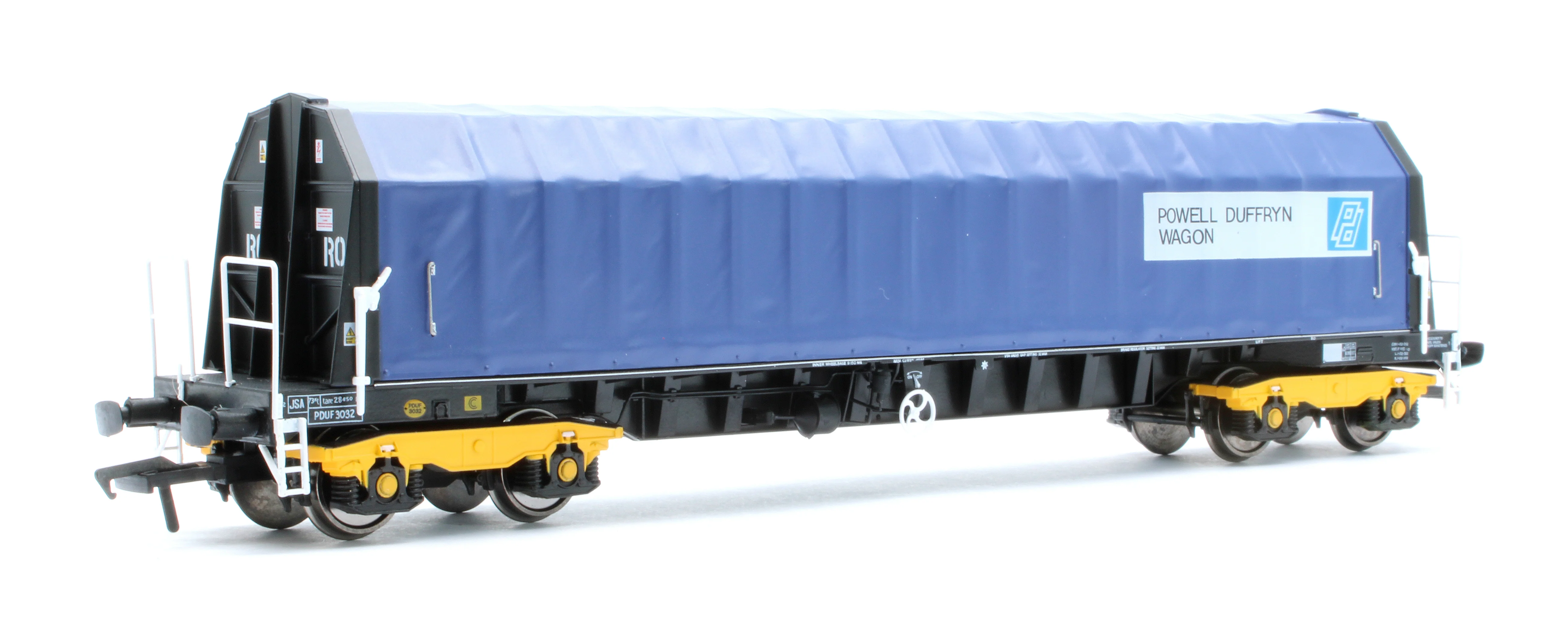 PXA01 TP(D) Set of 3 PXA Steel Coil Carrier PD Blue Tops Code JSA, Yellow Bogies & OHLW Sticker No.3032/3055/3041 - Image 11