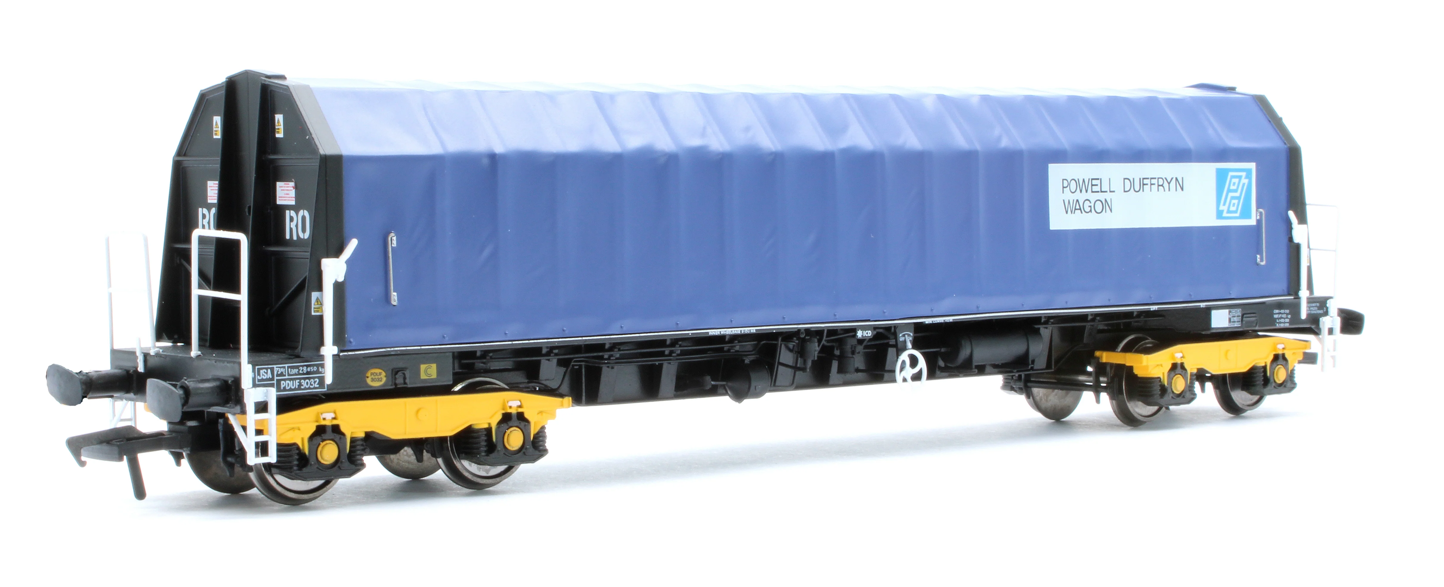 PXA01 TP(D) Set of 3 PXA Steel Coil Carrier PD Blue Tops Code JSA, Yellow Bogies & OHLW Sticker No.3032/3055/3041 - Image 13