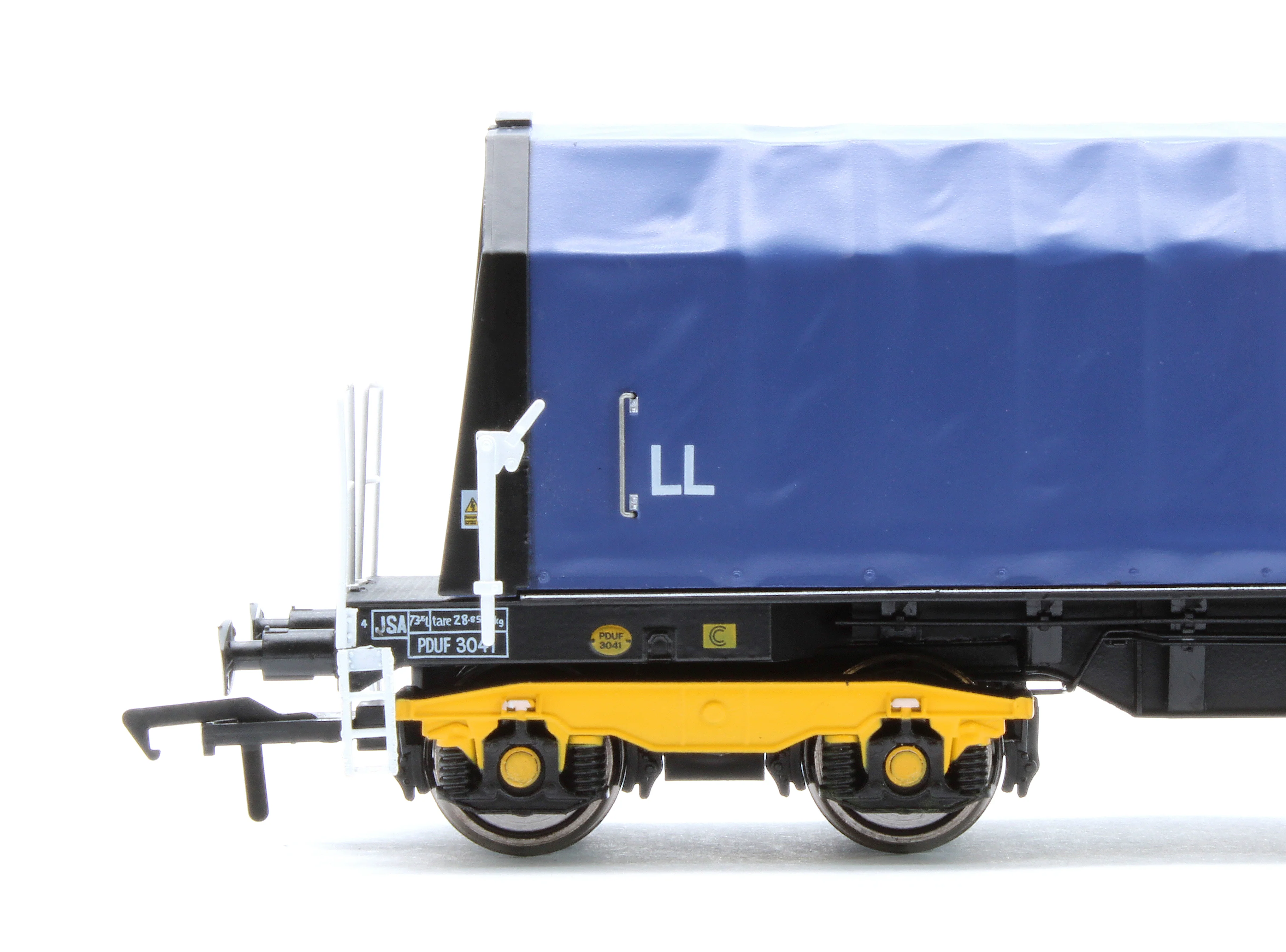 PXA01 TP(D) Set of 3 PXA Steel Coil Carrier PD Blue Tops Code JSA, Yellow Bogies & OHLW Sticker No.3032/3055/3041 - Image 14