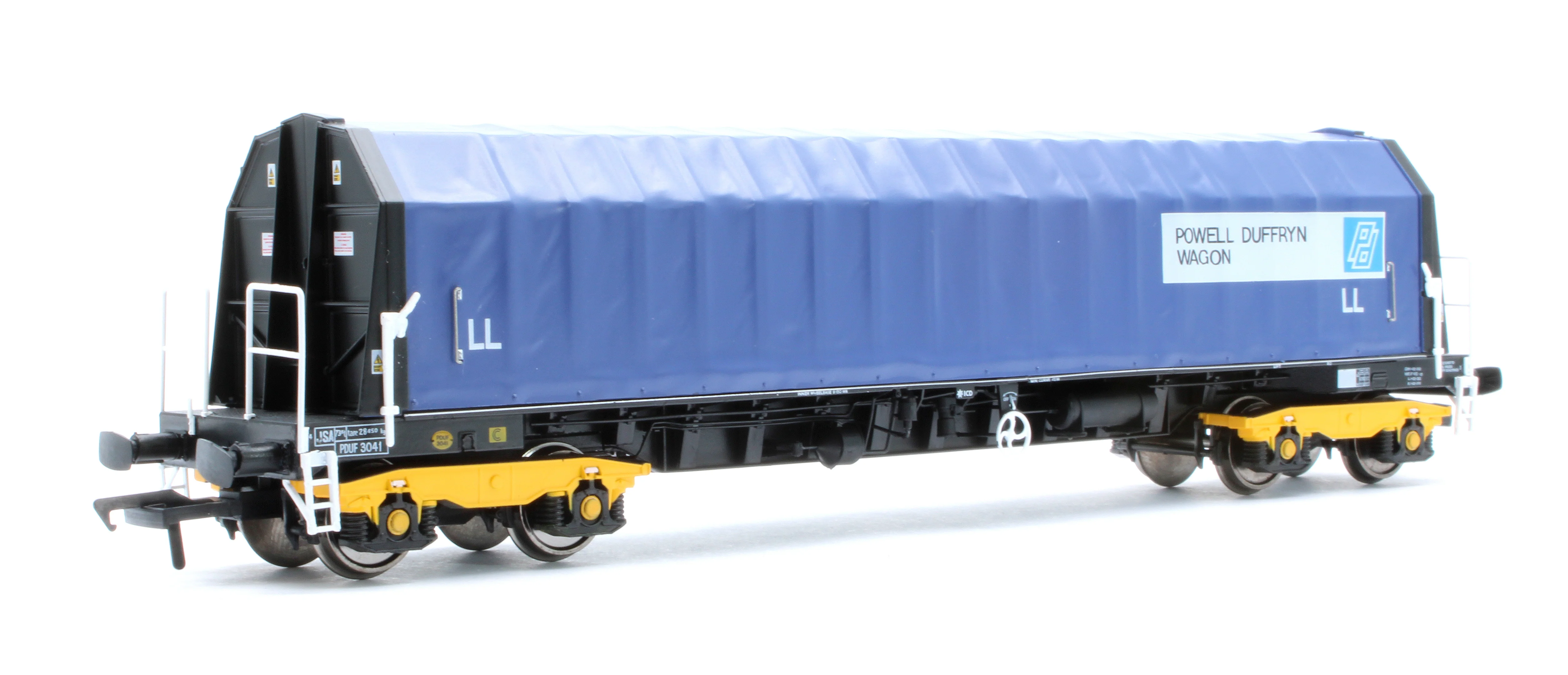 PXA01 TP(D) Set of 3 PXA Steel Coil Carrier PD Blue Tops Code JSA, Yellow Bogies & OHLW Sticker No.3032/3055/3041 - Image 5