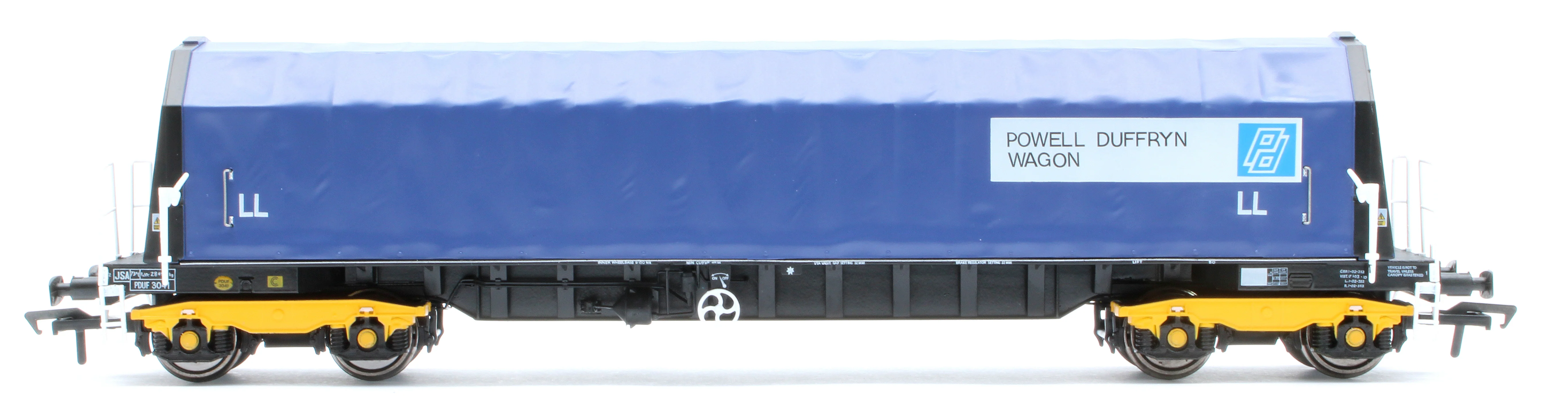 PXA01 TP(D) Set of 3 PXA Steel Coil Carrier PD Blue Tops Code JSA, Yellow Bogies & OHLW Sticker No.3032/3055/3041 - Image 6