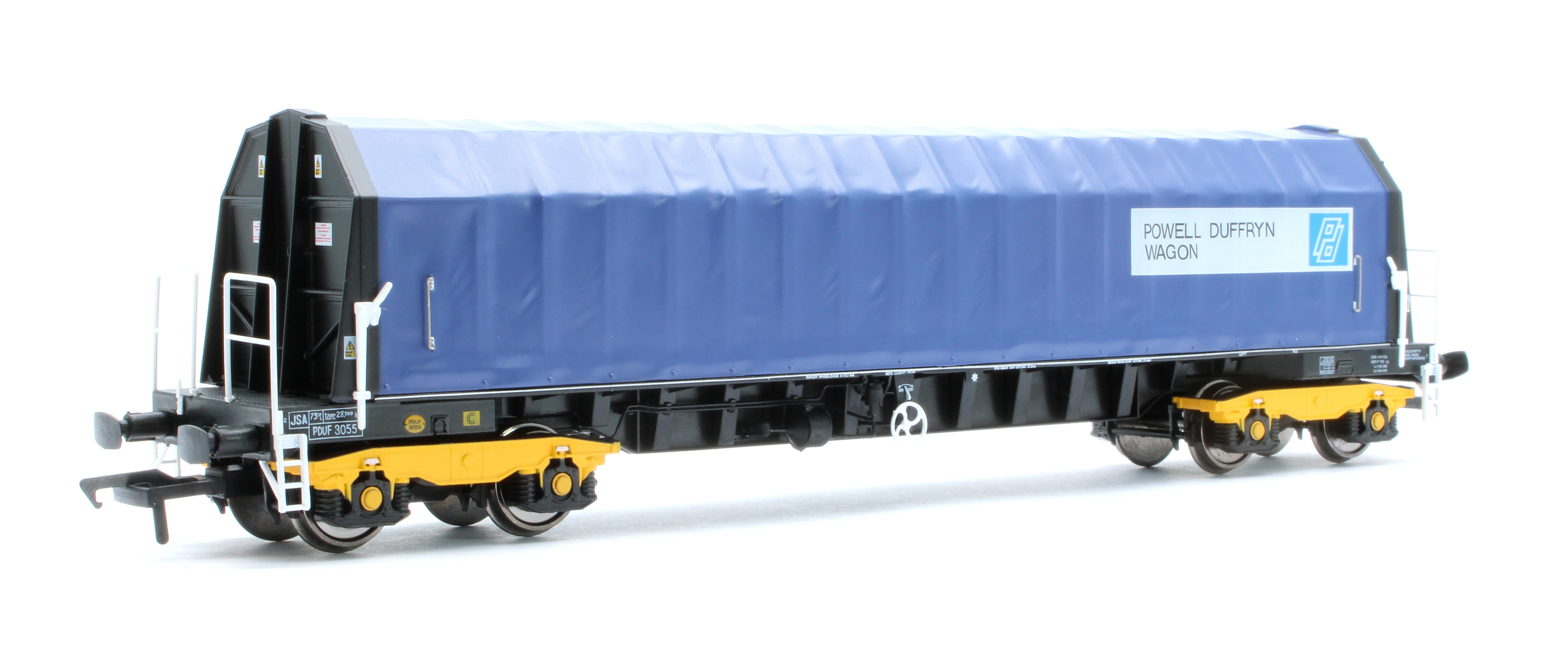 PXA01 TP(D) Set of 3 PXA Steel Coil Carrier PD Blue Tops Code JSA, Yellow Bogies & OHLW Sticker No.3032/3055/3041 - Image 8