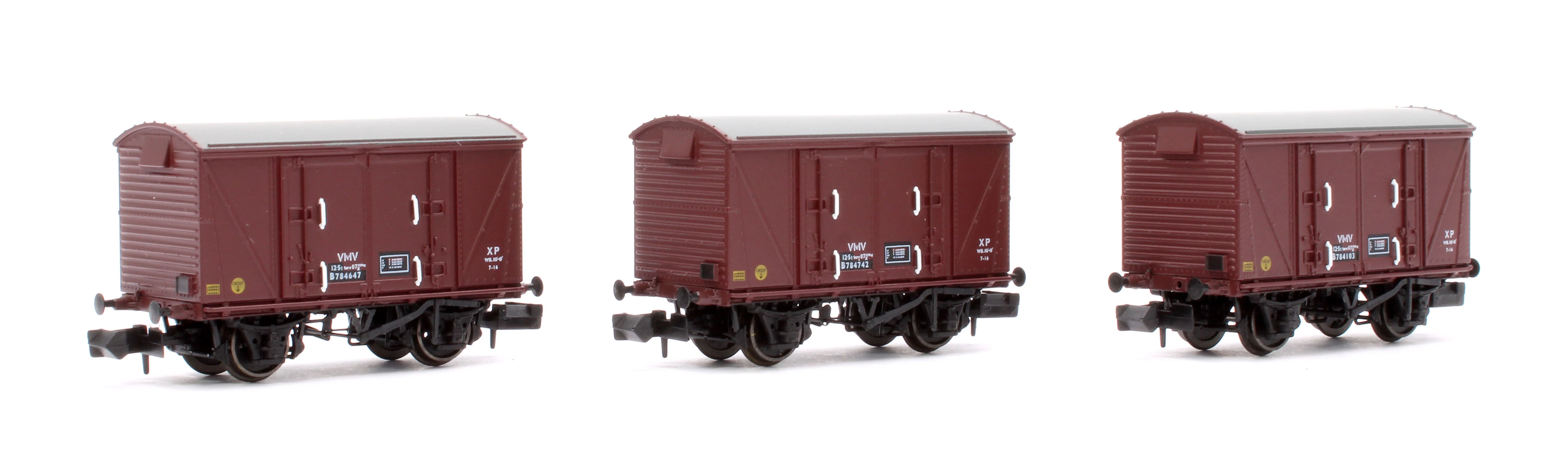 S2301-05 Set of 3 BR 12T Vanwide Ventilated Vans, BR Freight Brown VMV XP