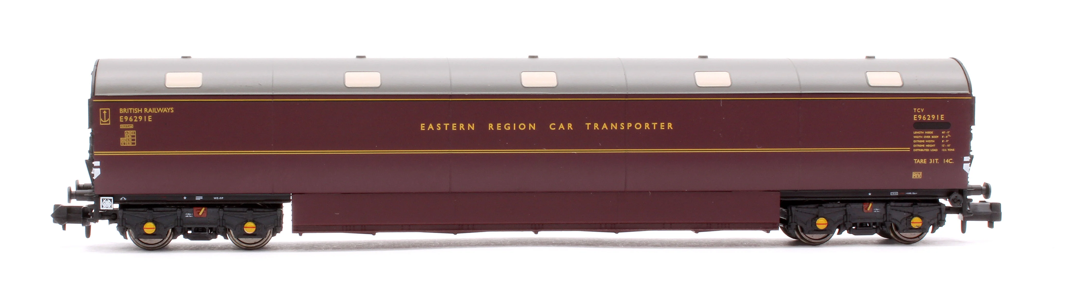 S2303-03 Newton Chambers Car Transporter Eastern Region BR Lined Maroon E96287/291/294E - Pack 3 - Image 6