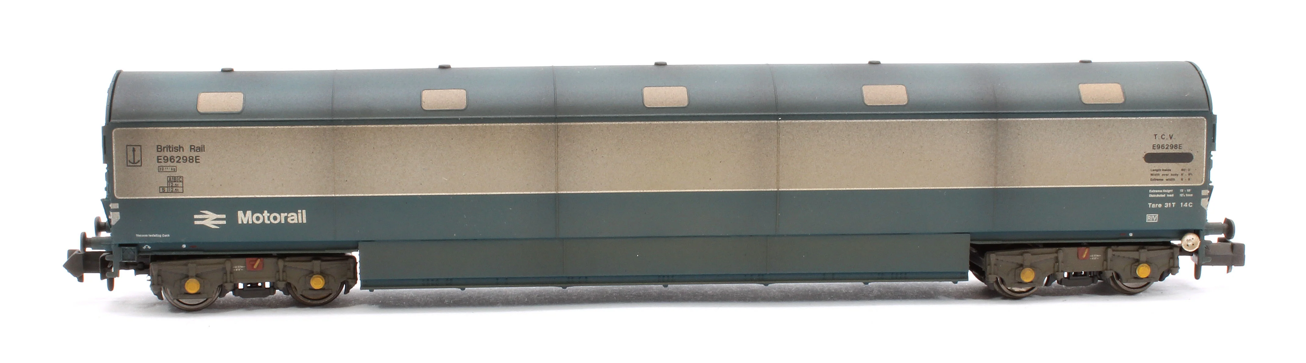 Custom Weathered Newton Chambers Car Transporter BR Motorail BR Blue/Grey TCV E96290/297/298E - Pack 1 - Image 3