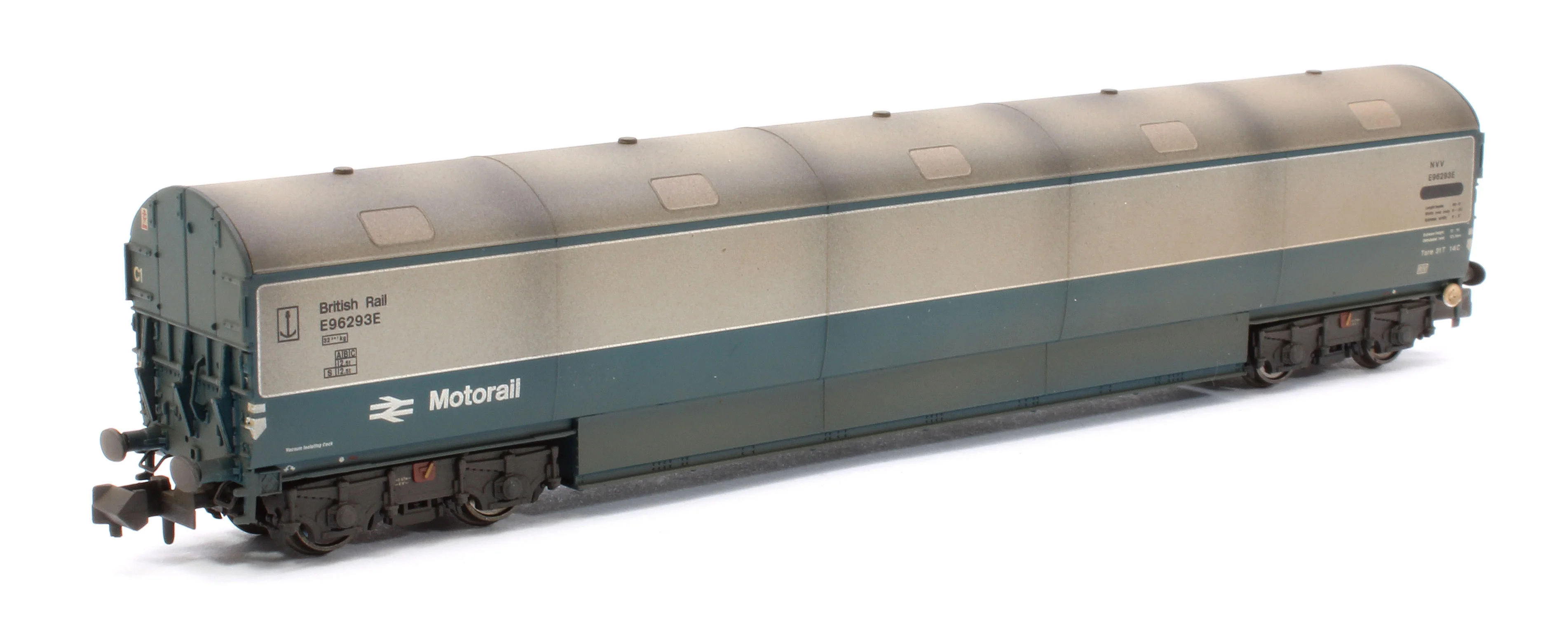 Custom Weathered Newton Chambers Car Transporter BR Motorail BR Blue/Grey NVV E96288/289/293E - Pack 3 - Image 2