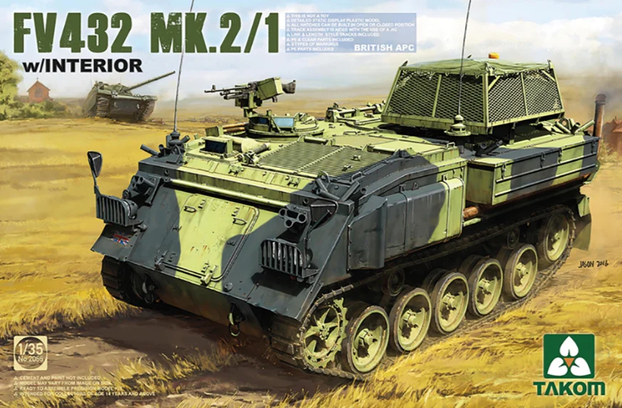 PKTAK02066 British APC FV432 Mk 2/1 with interior Model Kit
