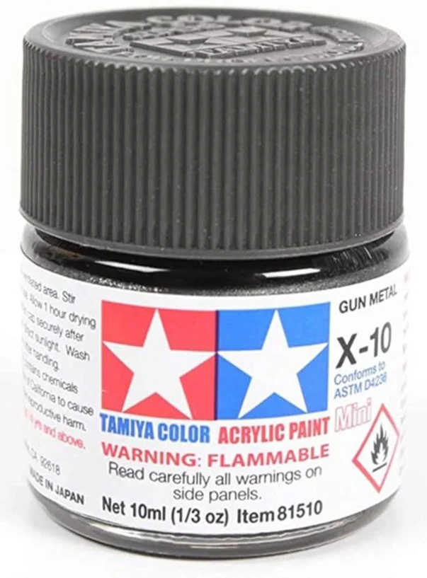 T81510 TAMIYA ACRYLIC MINI X-10 GUN METAL