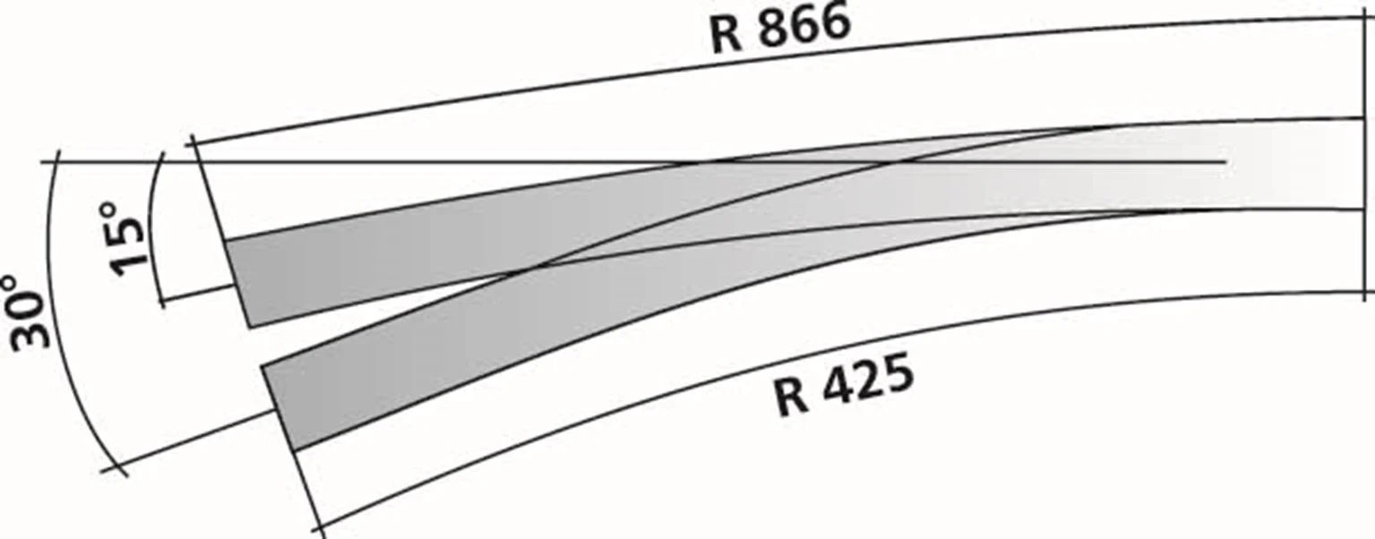 Tillig elite track : Right Curved Point HO Exit: 9° and 12° - Image 3