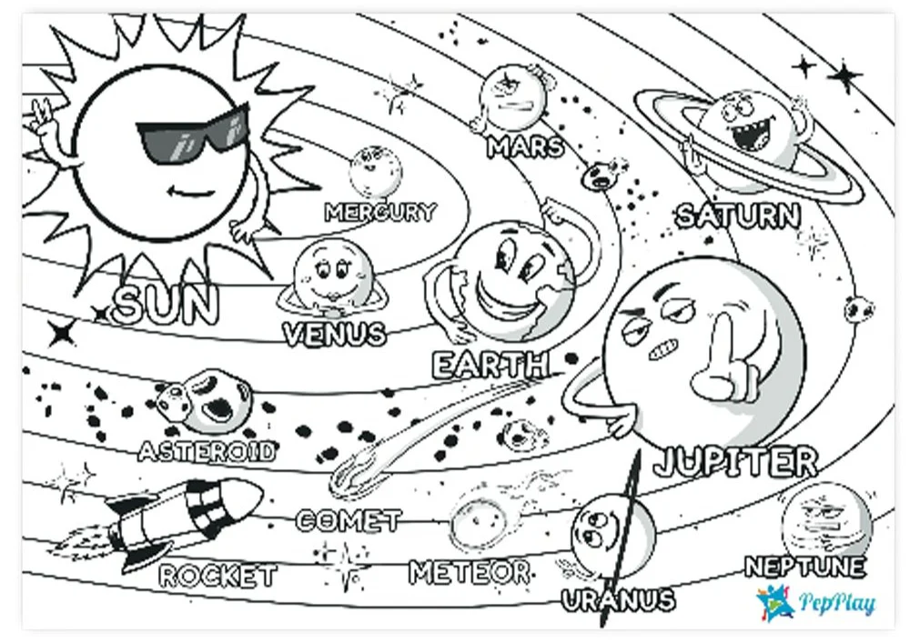 Doodle Placemats Travel Set - Space Series - Image 3