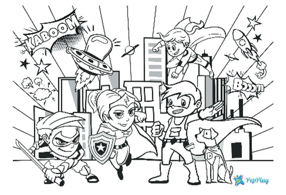 Doodle Placemats Travel Set - Superheroes & Monster - Image 3