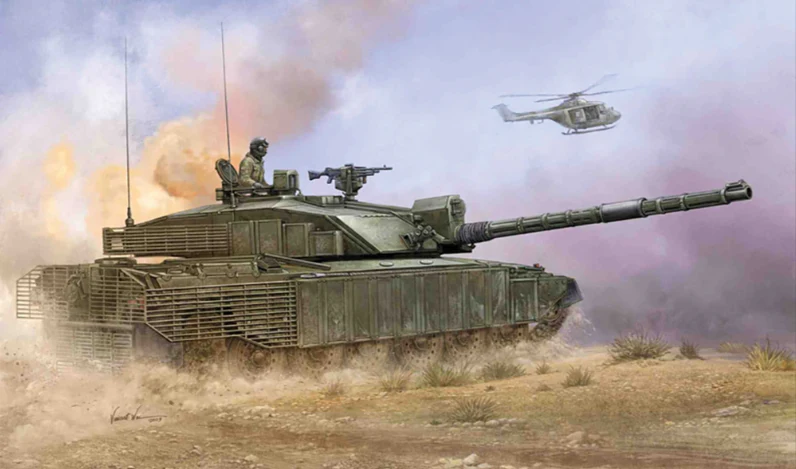 PKTM01522 Challenger 2 with anti-HEAT fence Model Kit