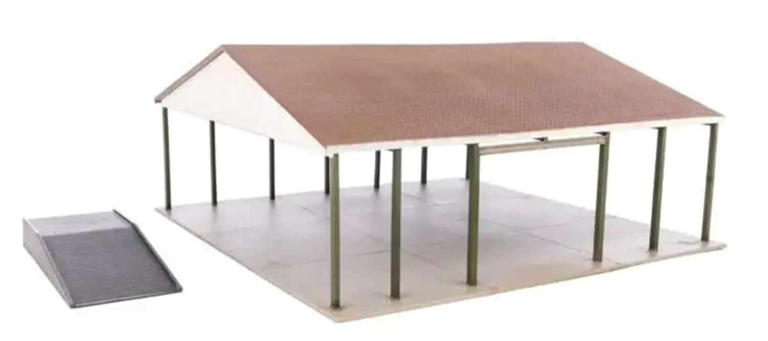 933-4180 Open Air Intermodal Shed Model Kit