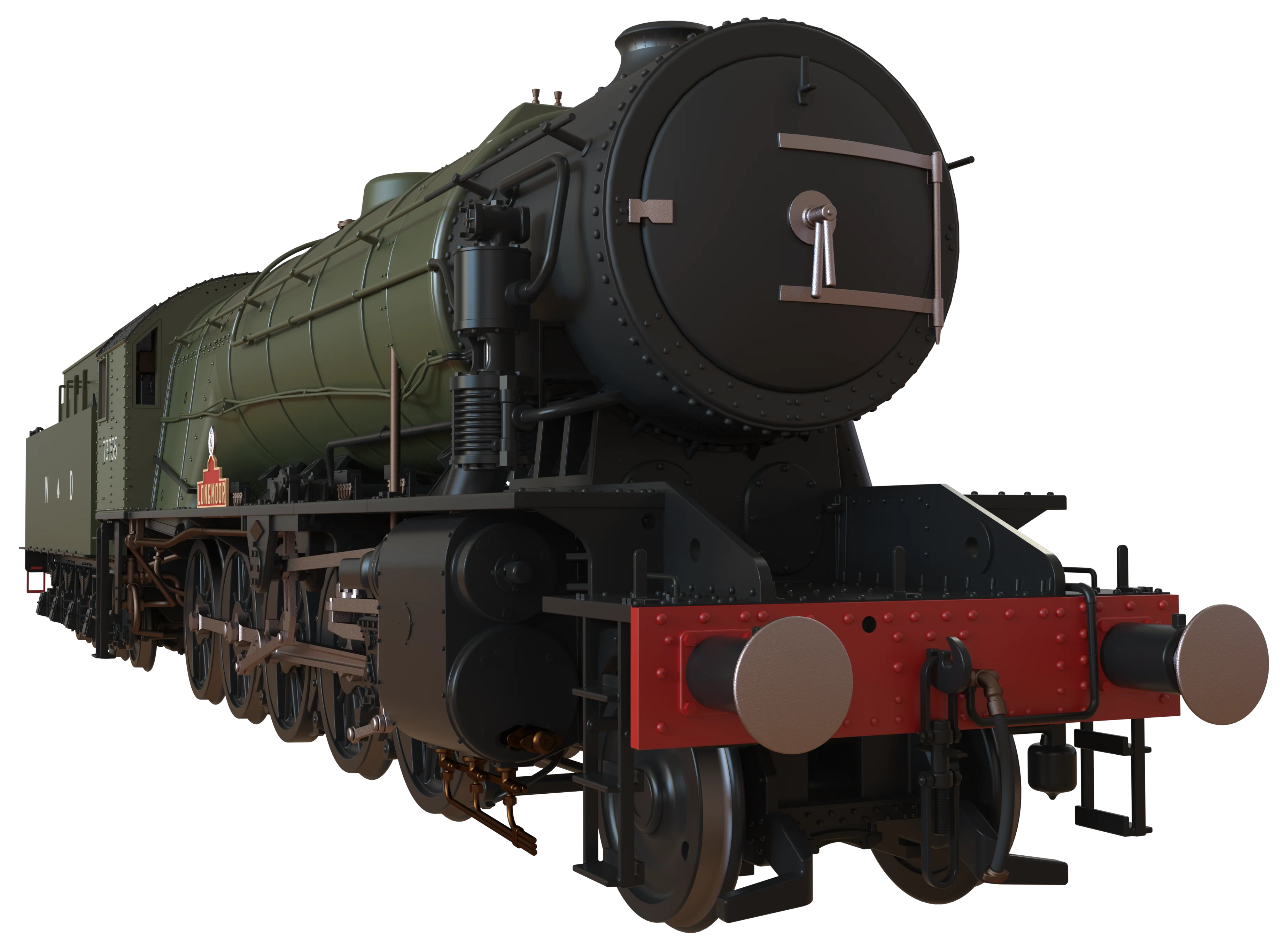 C1000ZS WD Austerity 2-10-0 'Longmoor' War Department Green No.73755 Steam Locomotive - DCC Sound - Image 8