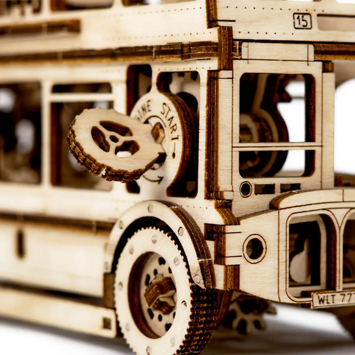 3D Wooden Bus Puzzle – London Bus - Image 2