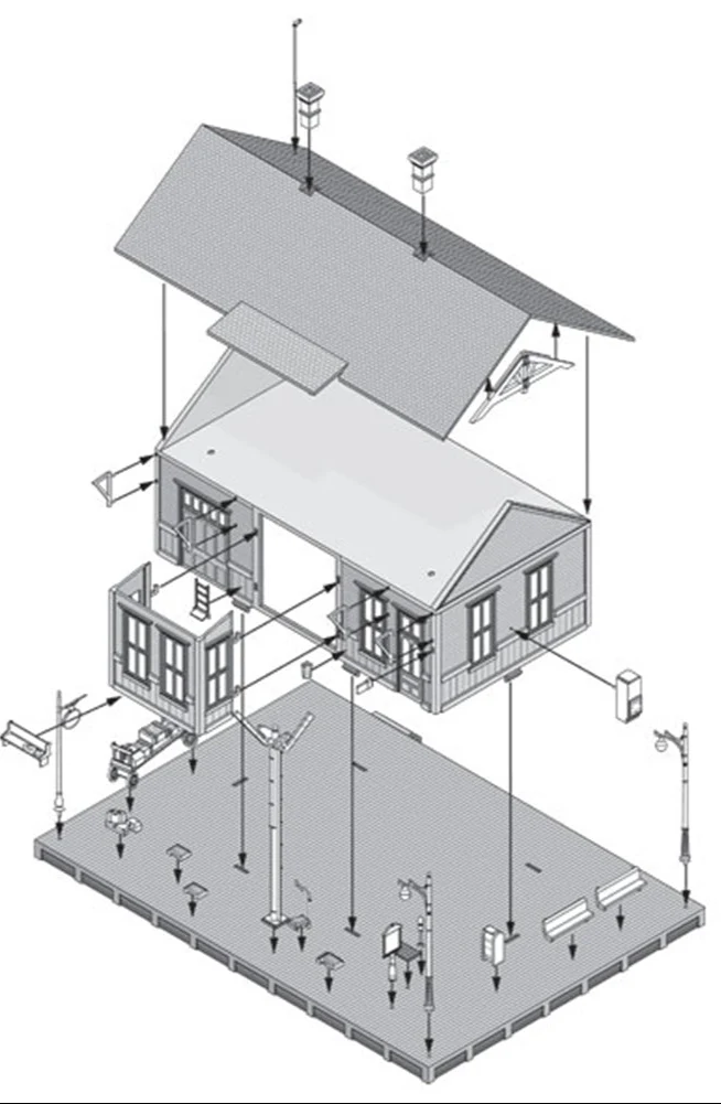 N Woodland Station Model Kit - Image 5