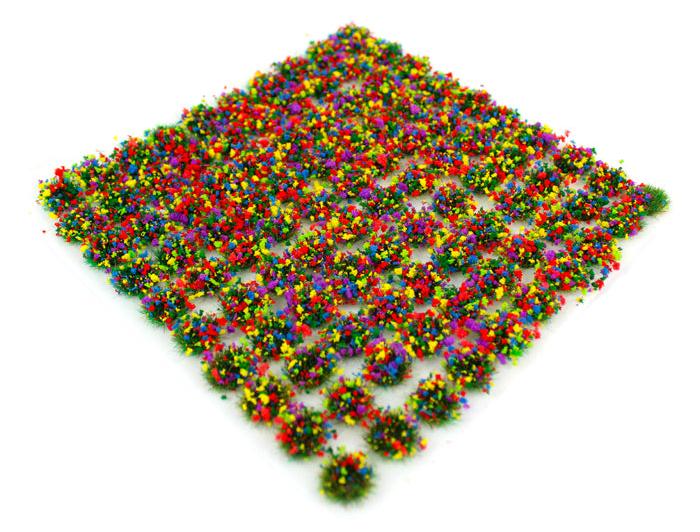 SGTMIX04 WWS 4mm Mixed Flowers Static Grass Tufts x 100